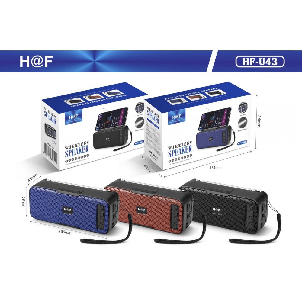Solar Charge Energy Outdoor Light Portable Bluetooth Speaker HFU43 For Phone, Device, Music, USB Solar Charge Energy Outdoor Light Portable Bluetooth Speaker HFU43 For Phone, Device, Music, USB